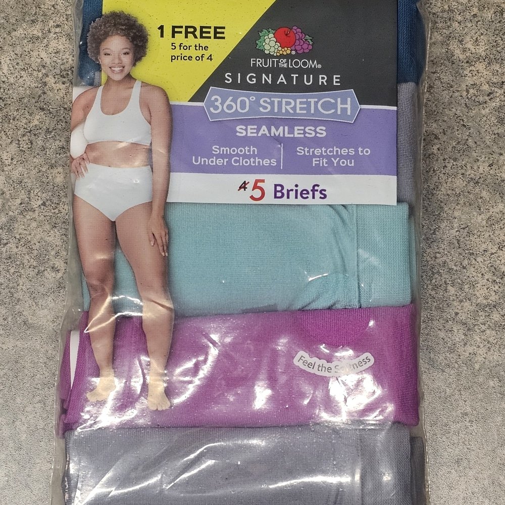 Fruit of the Loom Seamless Briefs - Aqua, Lavender, Gray
